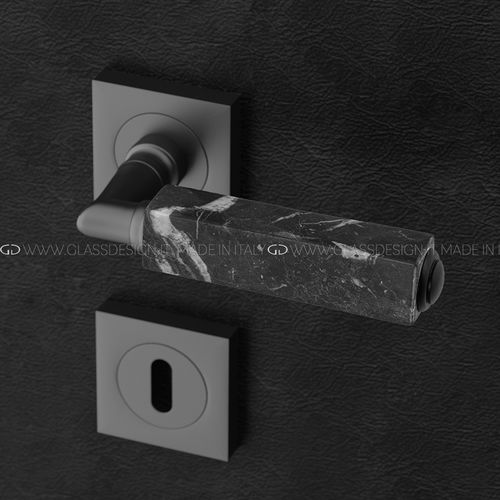 Tirador de puerta - Cube - GLASS DESIGN Srl - de latón / de mármol / contemporáneo