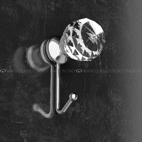 Percha contemporánea - Geo - P708 - GLASS DESIGN Srl - de metal / de vidrio / individual