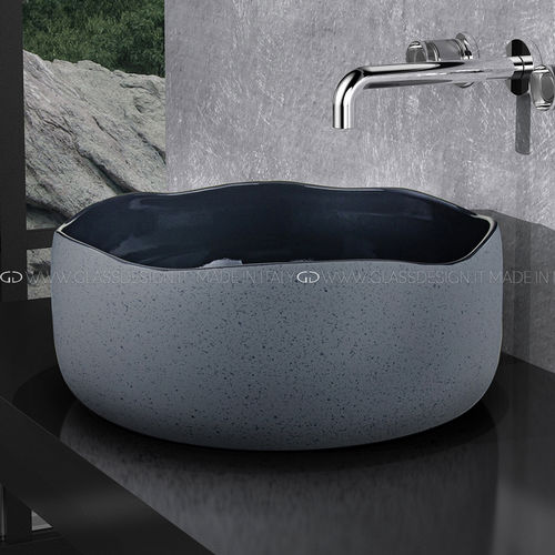 Lavabo sobre mueble - MODE CLASSIC - GLASS DESIGN Srl - de cerámica / hecho a mano / redondo
