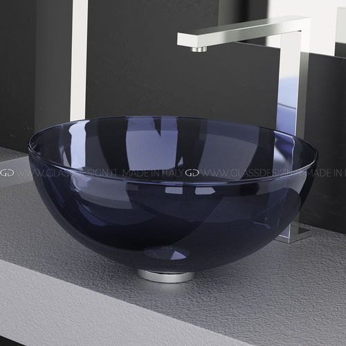 Lavabo sobre mueble - Laguna Murano Blue - GLASS DESIGN Srl - de cristal de Murano / antibacterias / personalizable