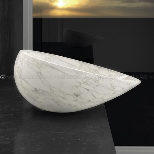 Lavabo sobre mueble - Air - GLASS DESIGN Srl - de mármol / personalizable / hecho a mano