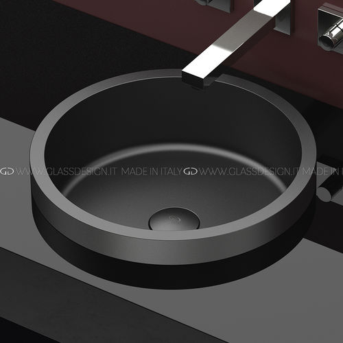 Lavabo encastrable - Tondo FL - GLASS DESIGN Srl - de VetroFreddo® / redondo / sin orificio
