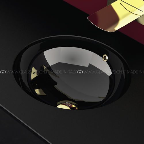 Lavabo encastrable - BOLLA SOTTO - GLASS DESIGN Srl - de vidrio / redondo / sin orificio