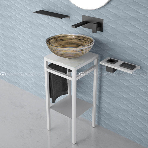 Lavabo sobre mueble - Graffiti 34/40/44 - GLASS DESIGN Srl - de cristal / hecho a mano / redondo