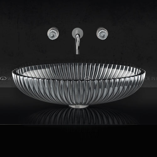 Lavabo sobre mueble - Premium / Premium Lux - GLASS DESIGN Srl - de cristal / ovalado / sin orificio