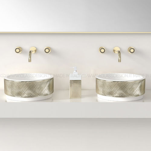 Lavabo sobre mueble - Royal Absolute/Royal Absolute 40 - GLASS DESIGN Srl - de cristal / redondo / sin orificio