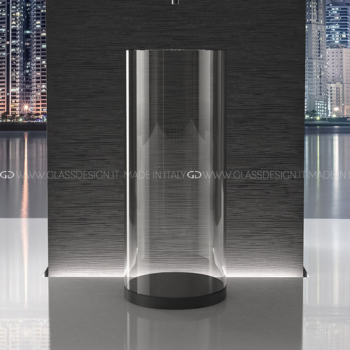 Lavabo con base - Xtreme XL - GLASS DESIGN Srl - de vidrio / sin orificio / sin rebosadero