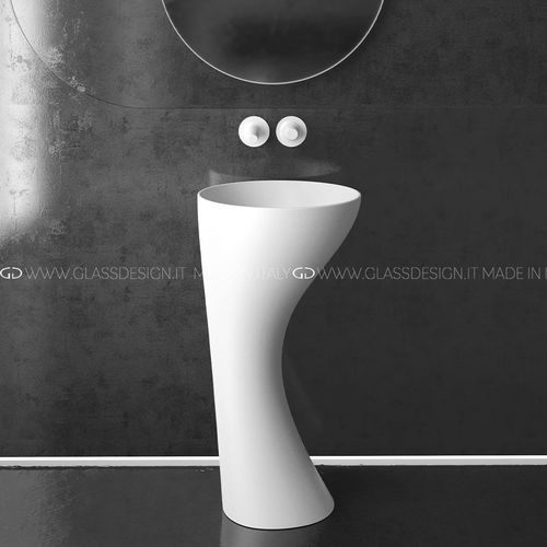 Lavabo con base - KALICE - GLASS DESIGN Srl - de VetroFreddo® / sin orificio / sin rebosadero
