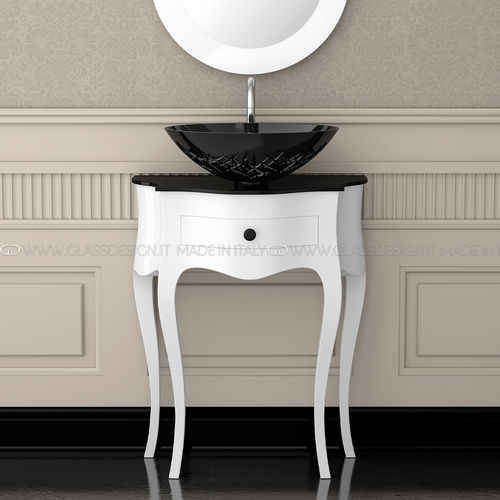 Mueble de lavabo de pie - CANTO SMALL / CANTO XL - GLASS DESIGN Srl - de madera / de vidrio / de estilo