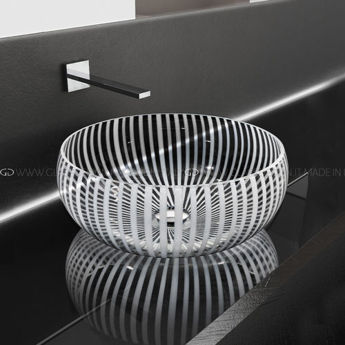 Lavabo sobre mueble - Dea Murano - GLASS DESIGN Srl - de cristal de Murano / redondo / sin orificio