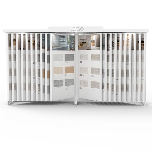 Expositor de azulejos de metal - BR019C - BORA CELIK - a una cara / de panel / para comercio