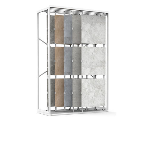 Expositor de azulejos de metal - BL012A - BORA CELIK - a una cara / con paneles deslizantes / para comercio