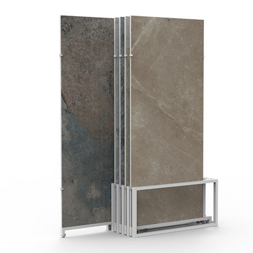 Expositor de azulejos de metal - BX001X - BORA CELIK - a una cara / con paneles deslizantes / para comercio