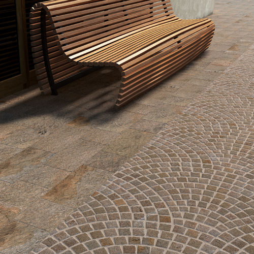 Baldosa de exterior - HRT ROCKSTAR - DEL CONCA - para pavimento / de