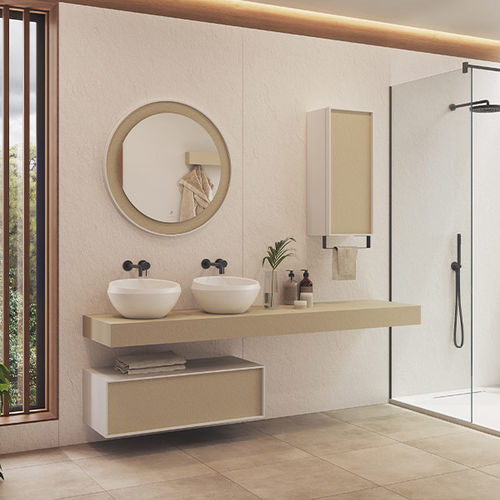Lavabo sobre mueble - CHREA XL - ACQUABELLA - de resina / antibacterias / redondo