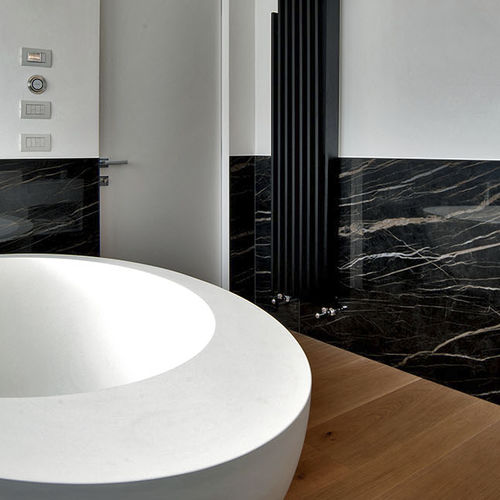 Placa de piedra de travertino - SAHARA EXTRA LUCIDATO - LAMINAM - para suelo / pulida / aspecto mármol