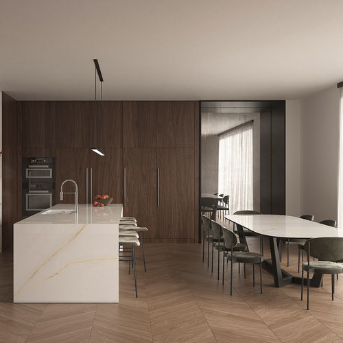 Panel para mueble - CRISTALLO GOLD LUCIDATO STARLIT - LAMINAM - para cuarto de baño / para tabique / de pared