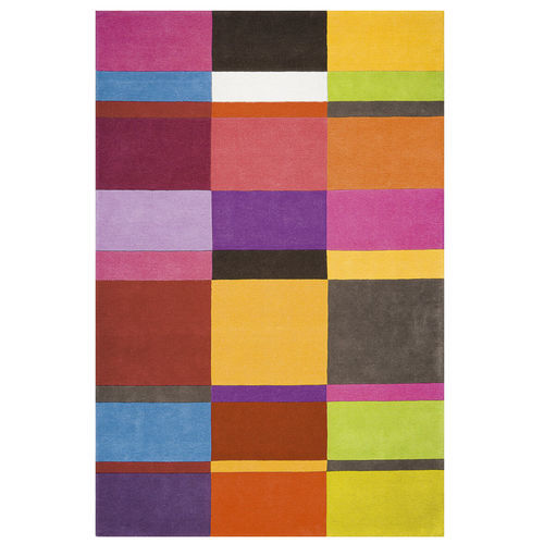 Alfombra contemporánea - PATCH - LIGNE PURE - con motivos decorativos / de lana / rectangular