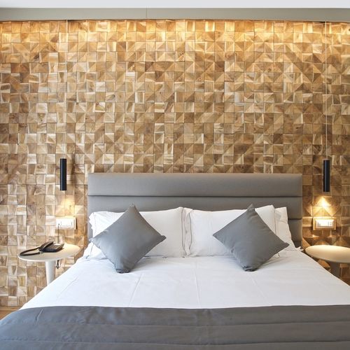 Panel decorativo de pared - Willow Teak - WONDERWALL STUDIOS - para interiores / de revestimiento / de teca reciclada