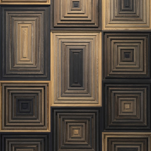 Panel decorativo de pared - Ledger Bog Oak - WONDERWALL STUDIOS - para interiores / de revestimiento / sostenible
