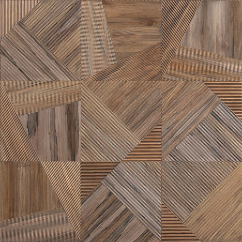Panel decorativo de pared - Ridge Walnut - WONDERWALL STUDIOS - para interiores / de revestimiento / de nogal
