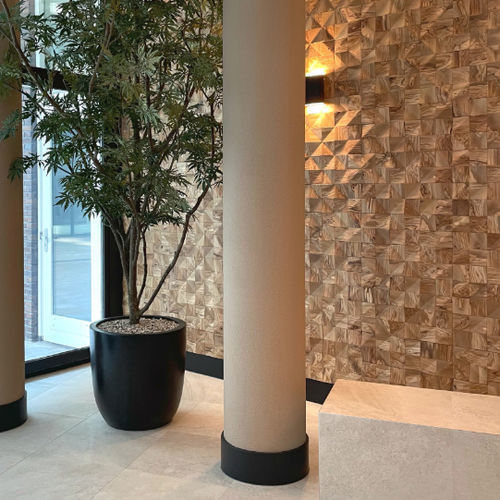 Panel decorativo de pared - Waves Olive - WONDERWALL STUDIOS - para interiores / de revestimiento / de olivo