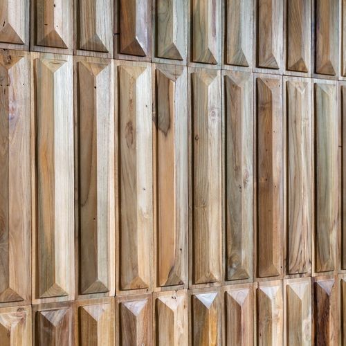 Panel decorativo para interiores - Trinity Teak - WONDERWALL STUDIOS - de pared / de revestimiento / de teca reciclada