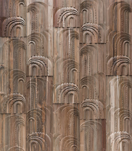 Panel decorativo de pared - Silver Teak - WONDERWALL STUDIOS - para interiores / de revestimiento / de teca reciclada