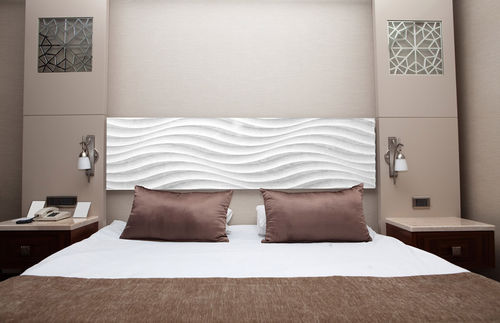 Panel decorativo de pared - WAVE A - MUR design - de material reciclado / de madera / texturizado