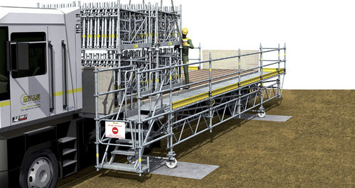 Plataforma de trabajo - MILLS - de exterior / 2 niveles / modular