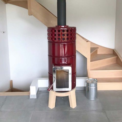 Estufa de leña - ROUNDSTACK SIZE 2 - LA CASTELLAMONTE Stufe di Ceramica - 0 - 5 kW / 5 kW...10 kW / con patas