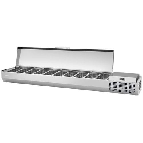 Vitrina refrigerada con base - VIP 2300 B 1/4 LID - INFRICO, S.L. - para comercio / de acero inoxidable / con puerta