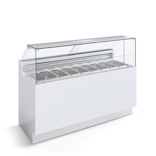 Vitrina refrigerada mostrador - 6040 P6 GEL R4 H1200 - CIAM S.P.A. - para pastelería / de aluminio / de acero inoxidable