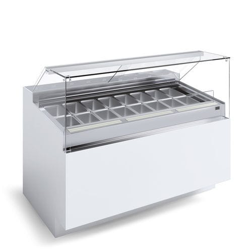 Vitrina refrigerada mostrador - Serie 900 GEL R4 H1200 - CIAM S.P.A. - para pastelería / de acero inoxidable / de aluminio