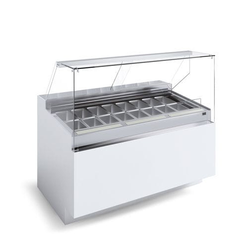 Vitrina refrigerada mostrador - Serie 900 GEL R4 H1350 - CIAM S.P.A. - para pastelería / de acero inoxidable / de aluminio