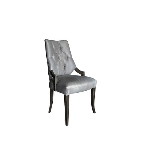 Silla de comedor clásica - VALENTINA - Colección Alexandra - de interior / de tejido / de cuero
