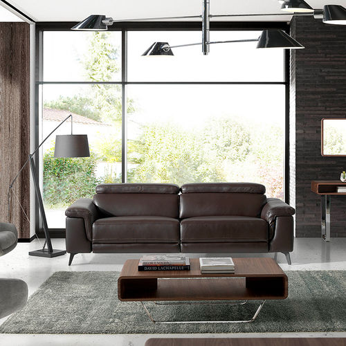 Sofá contemporáneo 6051 Angel Cerdá marrón / de cuero / de piel