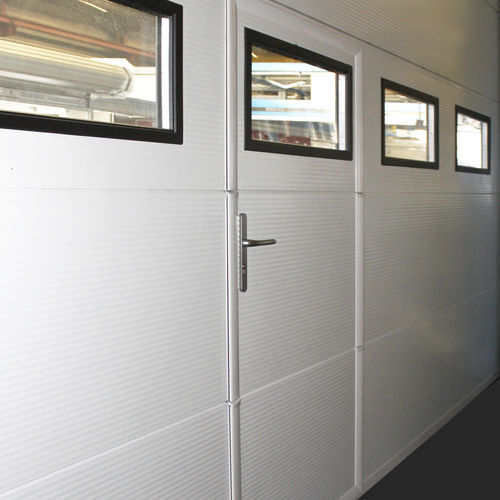 Puerta industrial seccional - La Toulousaine - de aluminio / para edificio público / para la industria agroalimentaria