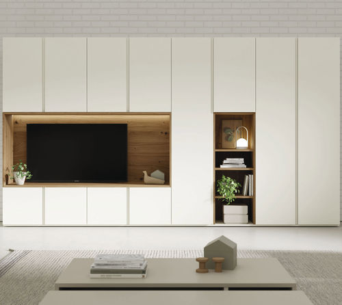 Mueble TV contemporáneo - ON BOISERIE 1 - VIVE - MUEBLES VERGE S.L. - de madera lacada / con iluminación integrada