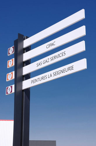 Panel de señalización de suelo - LAVO - Design espaces - de aluminio / de doble cara / de orientación