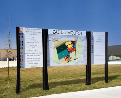 Panel indicador de exterior - LAVO - Design espaces - de acero
