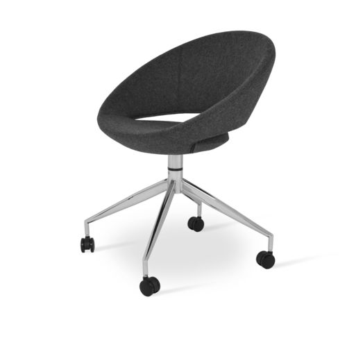 Silla de comedor contemporánea - CRESCENT - sohoConcept - de interior / de tejido / de cuero