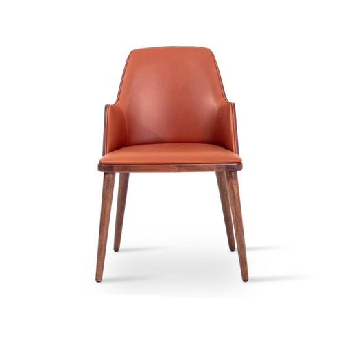 Silla contemporánea - ROMANO-W - sohoConcept - de interior / de cuero / de nogal