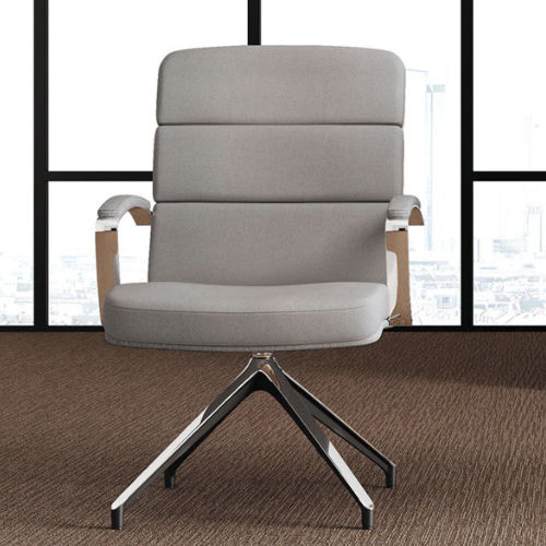 Sillón de visita contemporáneo - SCENA - Las Mobili - de cuero / de metal / tapizado