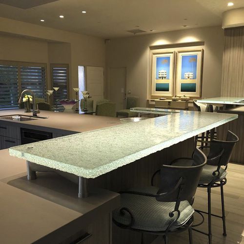 Encimera de vidrio - ThinkGlass - para cocina / de exterior / multicolor