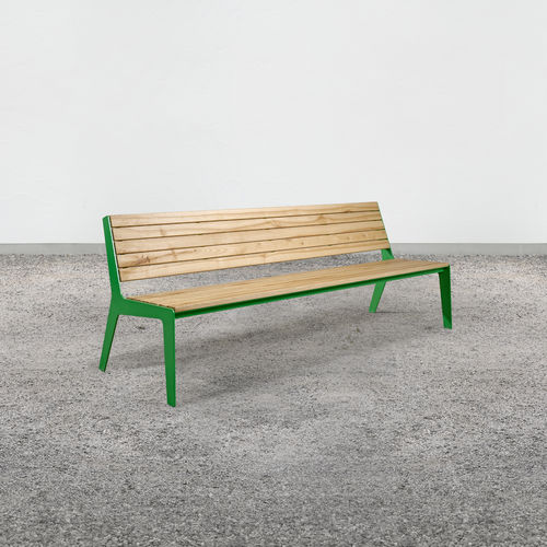 Banco para jardín clásico - on_08 - Silvio Rohrmoser - de madera maciza / de alerce / de fresno
