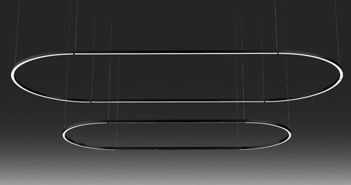 Luminaria ovalada - daytona S1800x3500 - Andcosta - suspendida / LED / IP20