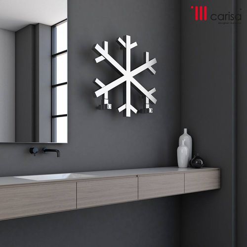 Radiador toallero de agua caliente - SNOWFLAKE - Carisa Designer Radiators - 0...500 w / de diseño original / de acero inoxidable