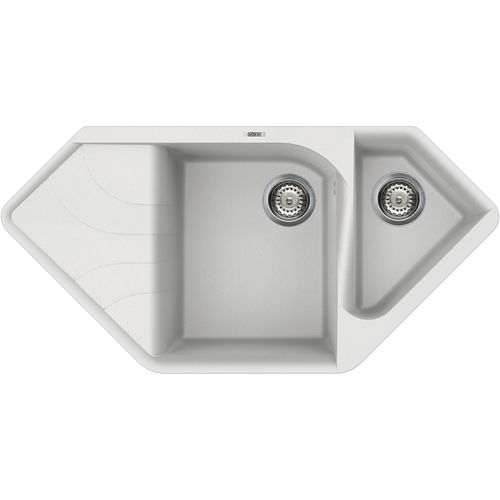 Fregadero de 2 cubetas - EGO CORNER - ELLECI - de material compuesto