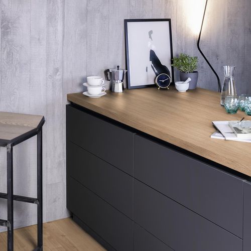 Panel decorativo para interiores - K2751 AE Oak Aviva Dew - Kaindl - doméstico / de alta resistencia / melaminado